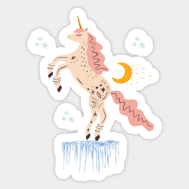 Christmas Evil Unicorn Sticker by Totalove